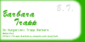 barbara trapp business card